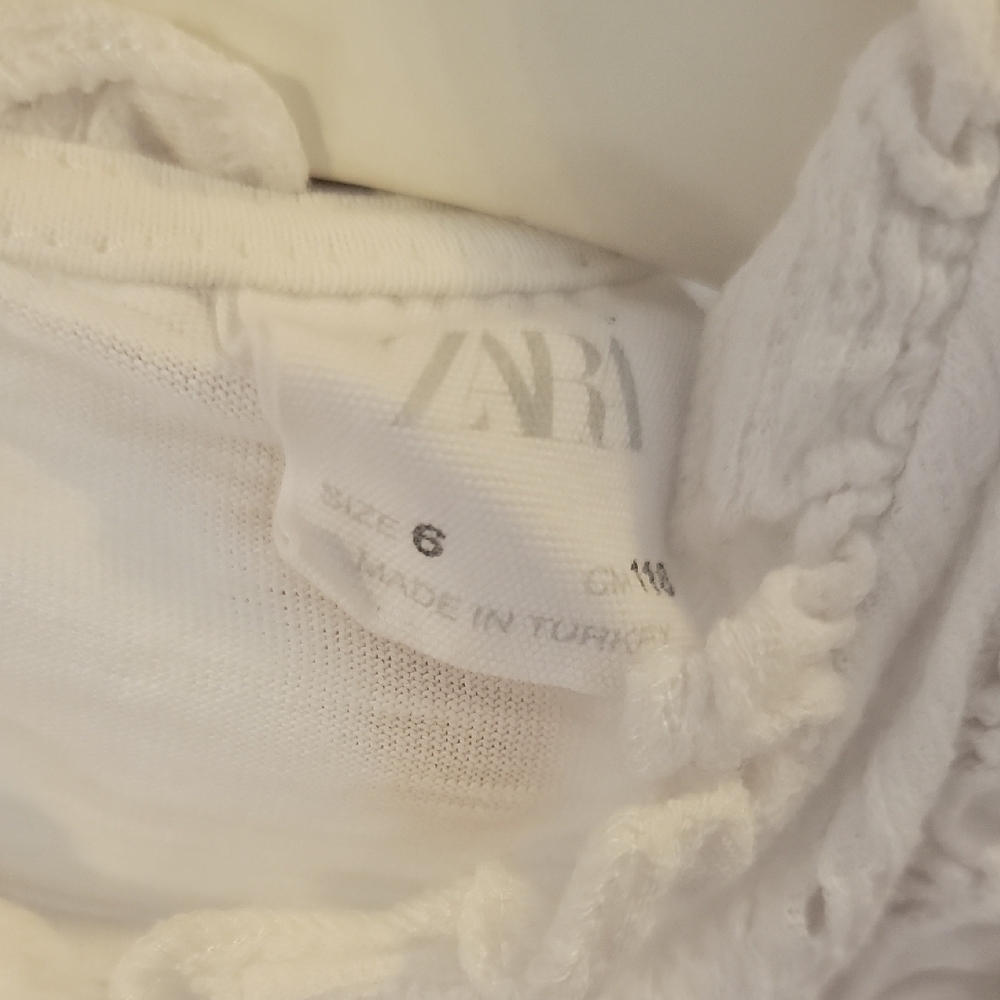 Zara Cream Ruffle Detail Blouse - Picture 2 of 5